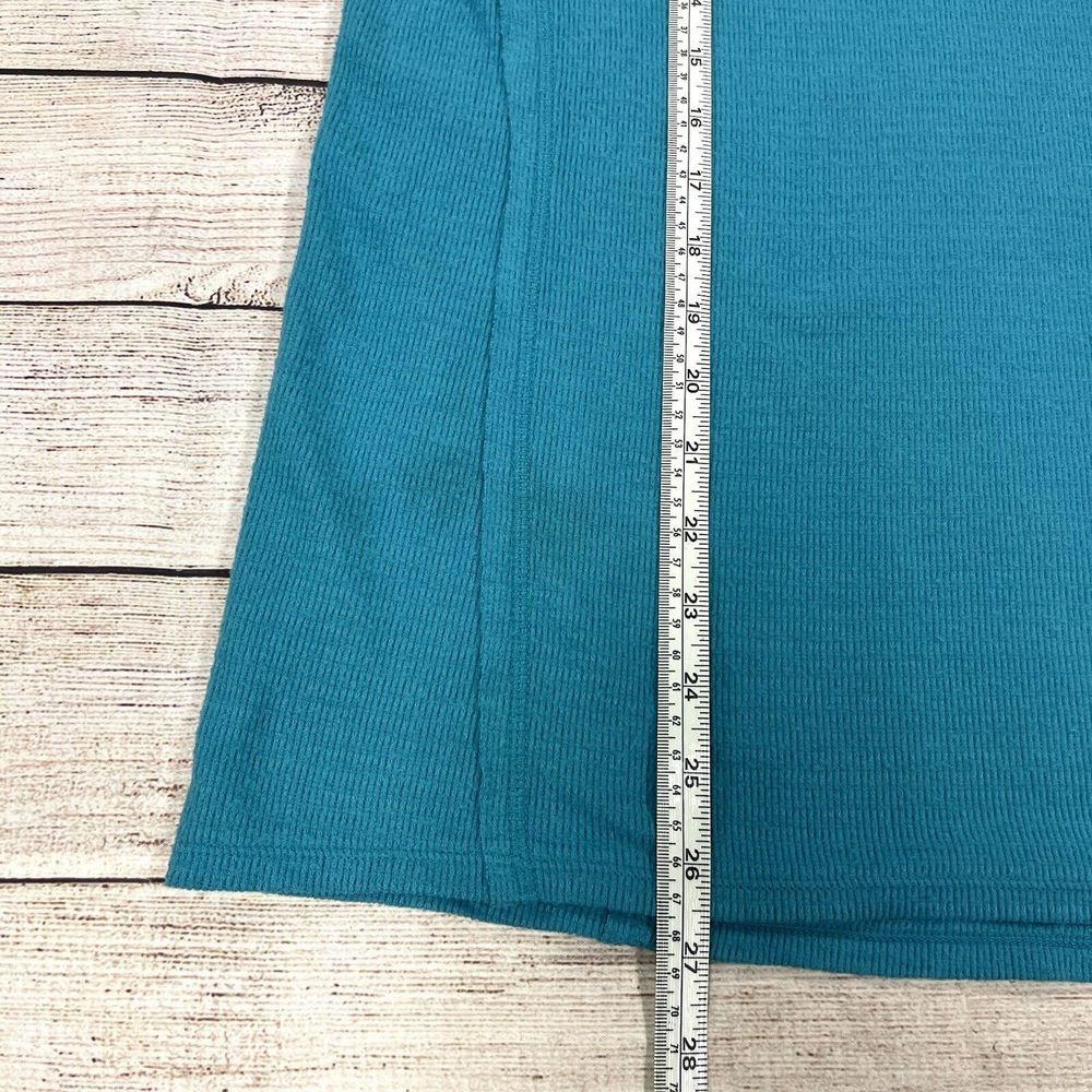 Wildfox Haley Brushed Knit Long Sleeve V-Neck Top Women’s XL Turquoise WLT40185 - Picture 9 of 9